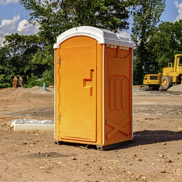 how often are the porta potties cleaned and serviced during a rental period in Carlos Maryland